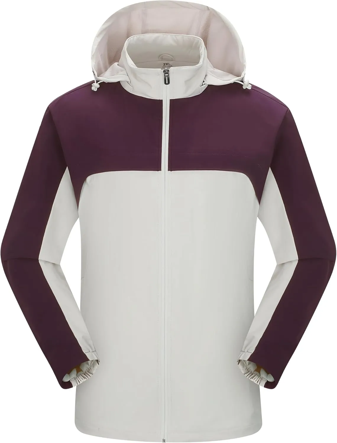 Women's Hooded Jacket Waterproof Breathable Spring Windproof Warm Jacket Lightweight Women