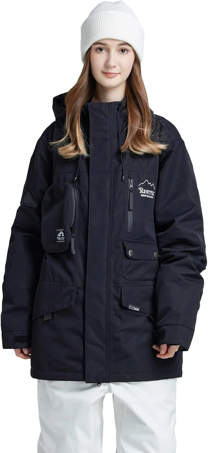 Womens Ski Jacket Waterproof Snow Jackets Winter Windproof Snowboard Jacket Coats with Hood