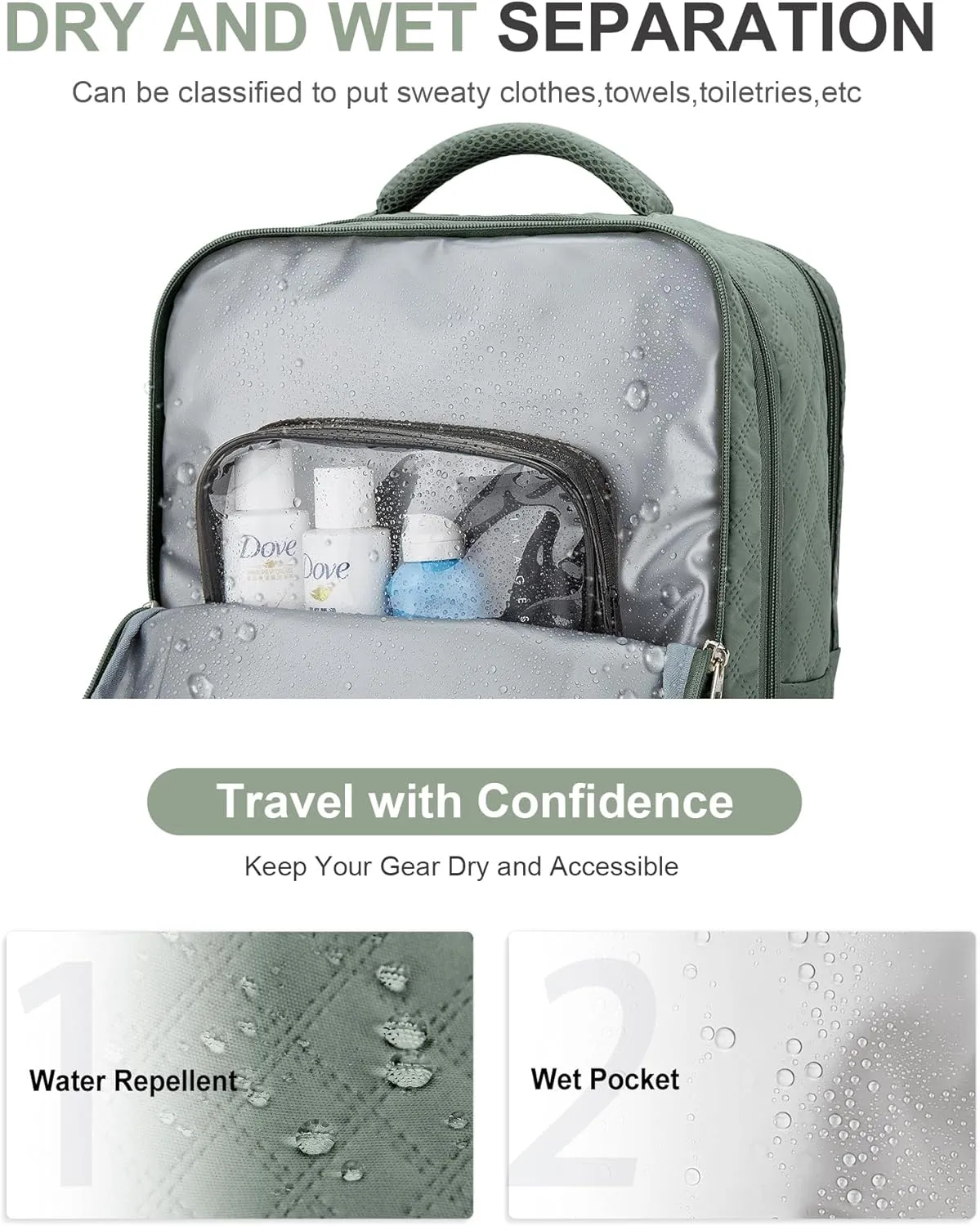 WONHOX Large Travel Backpack Carry on Flight Approved Laptop Work Business Backpack for Women Men Mochila de Viaje