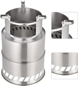 Wood Burning Stove, Camping Stove with High Thermal Efficiency for Hiking (Large)