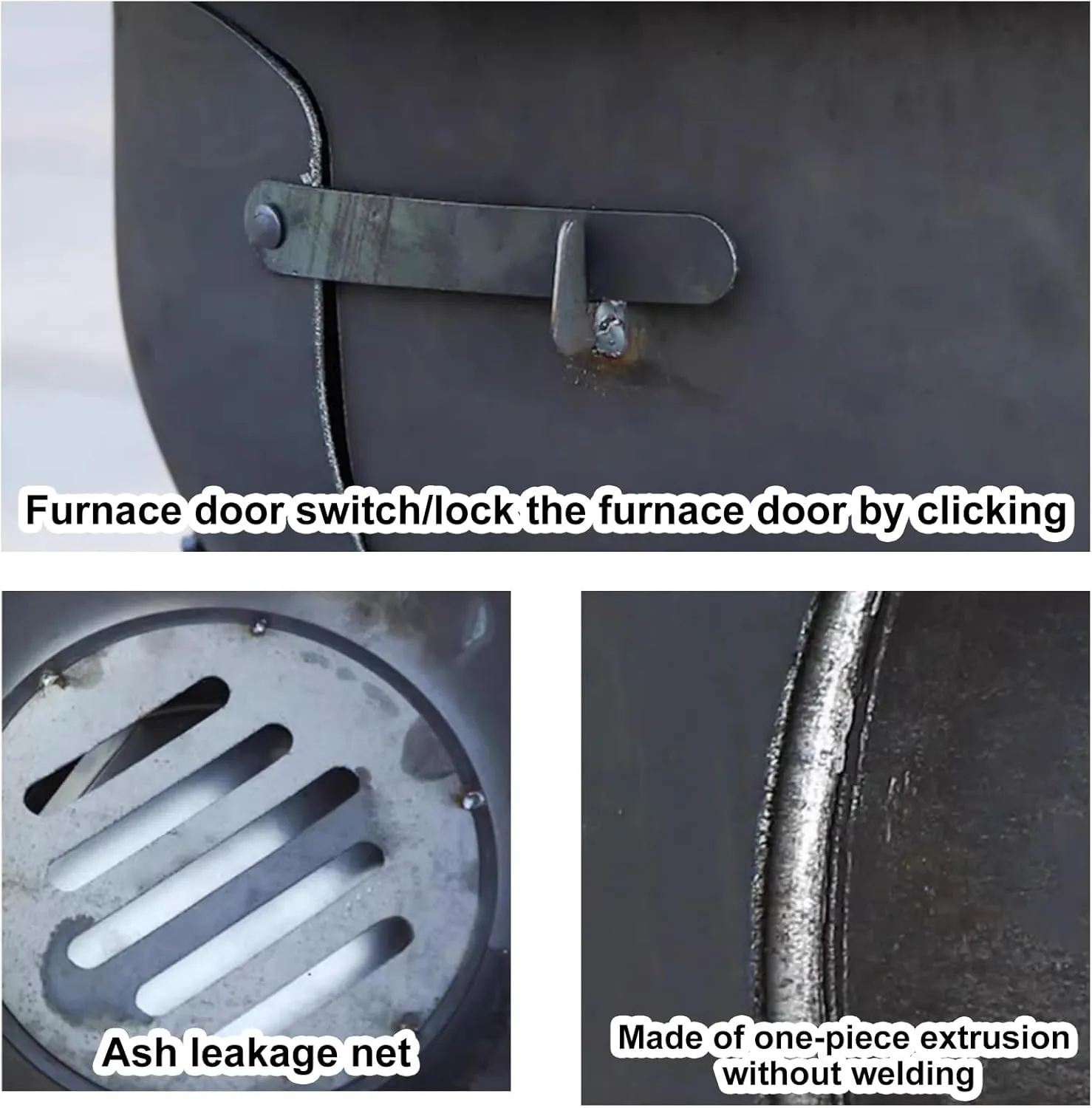 Wood Burning Stove, Outdoor Pot Belly Stove for Cooking, Camping with Chimney Pipes, Detachable Firewood BBQ Picnic