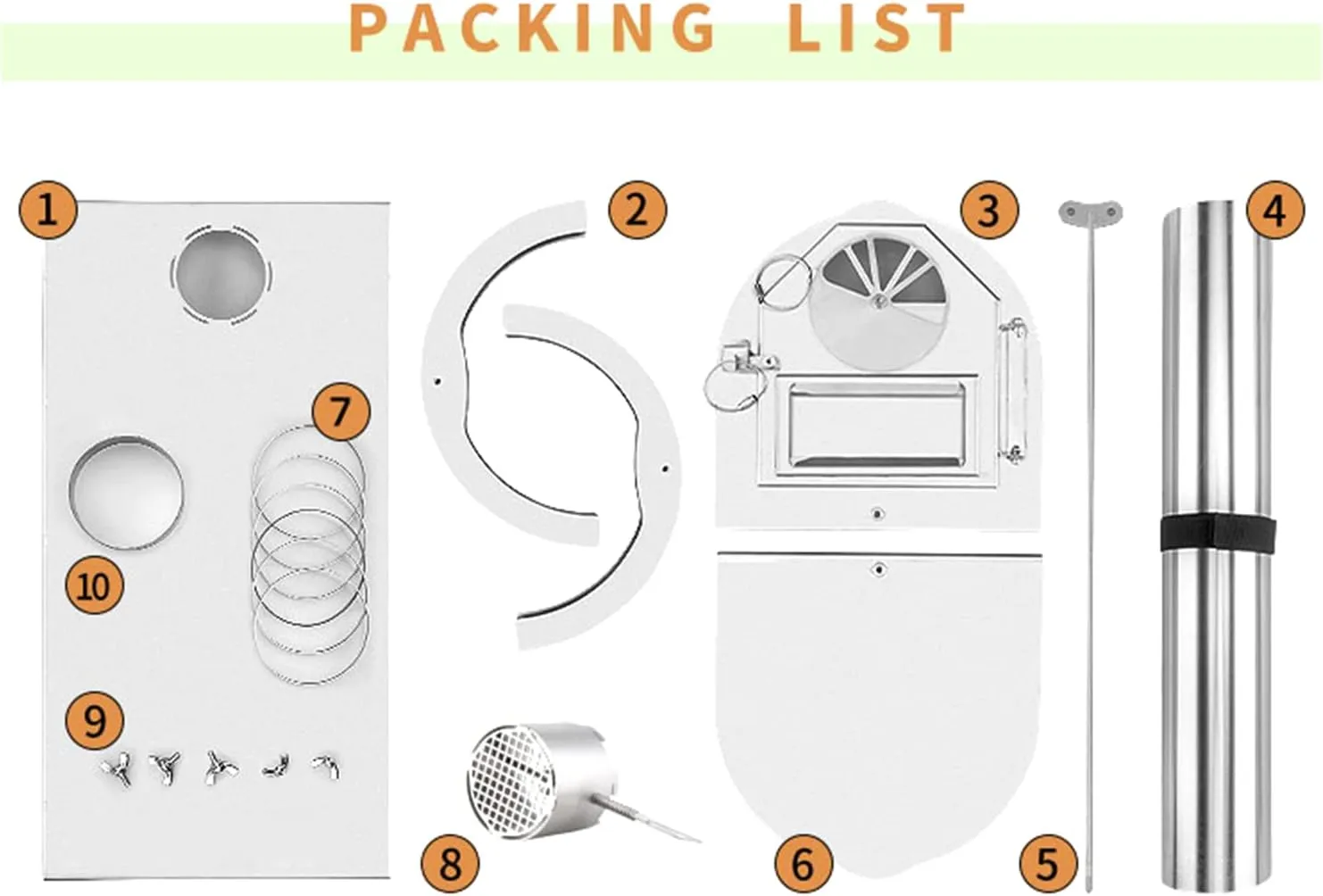 Wood Burning Stove - Small Tent Stove Stainless Steel, Portable Outdoor Camping Stove with Pipe for Winter Camping, Hunting, Cooking, Hiking, Fishing