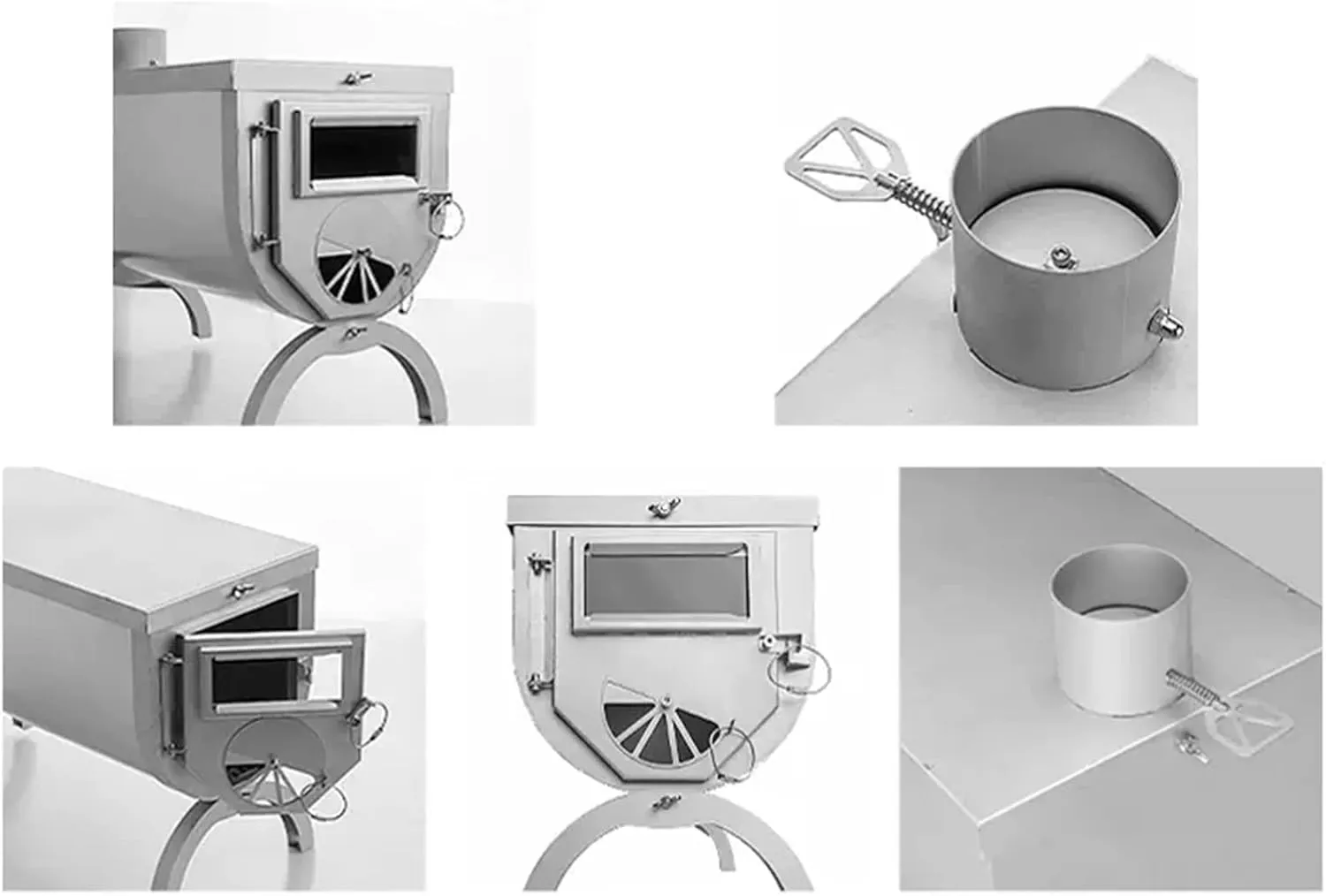 Wood Burning Stove - Small Tent Stove Stainless Steel, Portable Outdoor Camping Stove with Pipe for Winter Camping, Hunting, Cooking, Hiking, Fishing