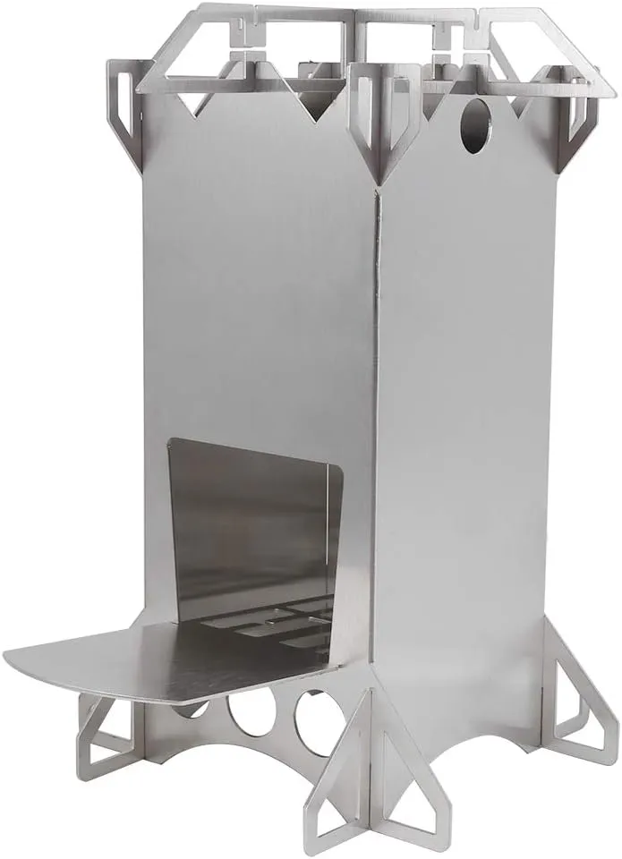 Wood Burning Stove, Stove with Lightweight Stainless Steel Camping Stove for Hiking Picnic
