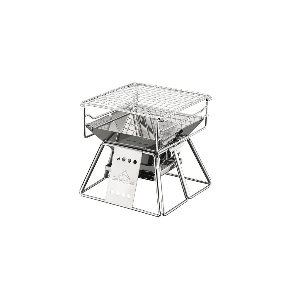 X-MINI Small Portable Stainless Steel Tabletop Charcoal Grill with Carry Bag