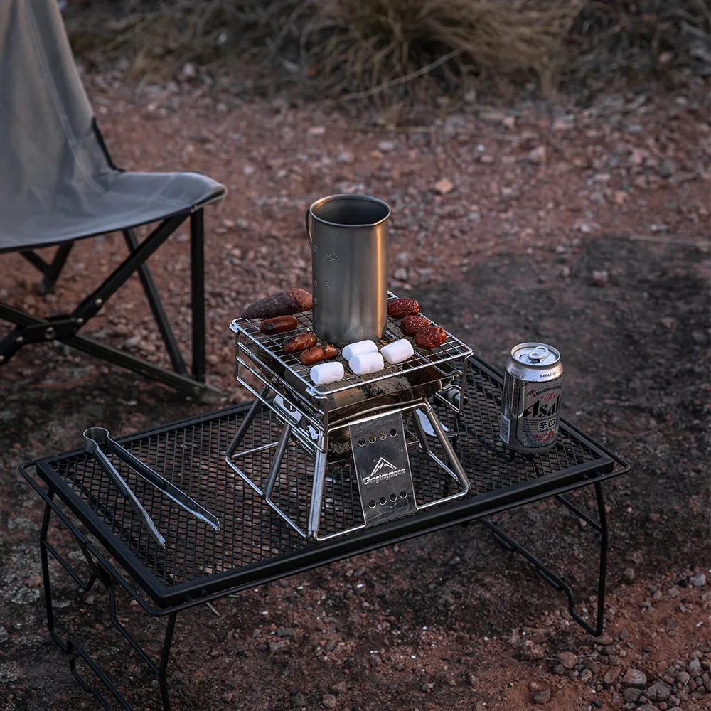 X-MINI Small Portable Stainless Steel Tabletop Charcoal Grill with Carry Bag