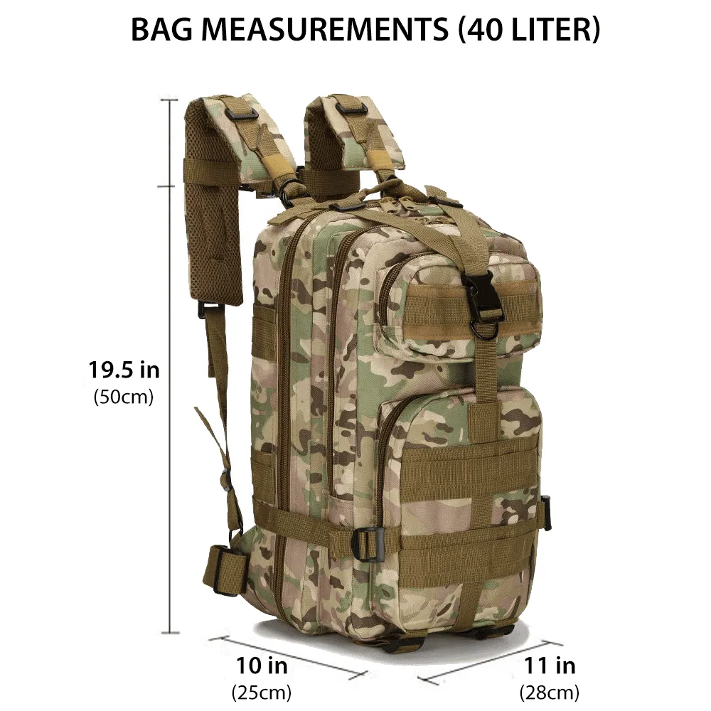 XGear-MB40 – Large Tactical Backpack Survival Assault Bag 40 Liter