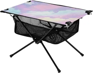 xigua Colorful Clouds Folding Camping Table,Portable Camp Table with Carry Bag Beach Table Folding Table for Picnic, Camp,Party,Travel187