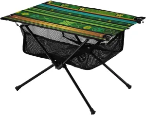 xigua Happy St. Patrick's Day Folding Camping Table,Portable Camp Table with Carry Bag Beach Table Folding Table for Picnic, Camp,Party,Travel22
