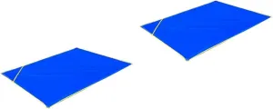 Yardwe 2pcs Portable Camping Tarp Outdoor Blanket for Grass Picnic Rug Oxford Cloth Ground Mat Dark