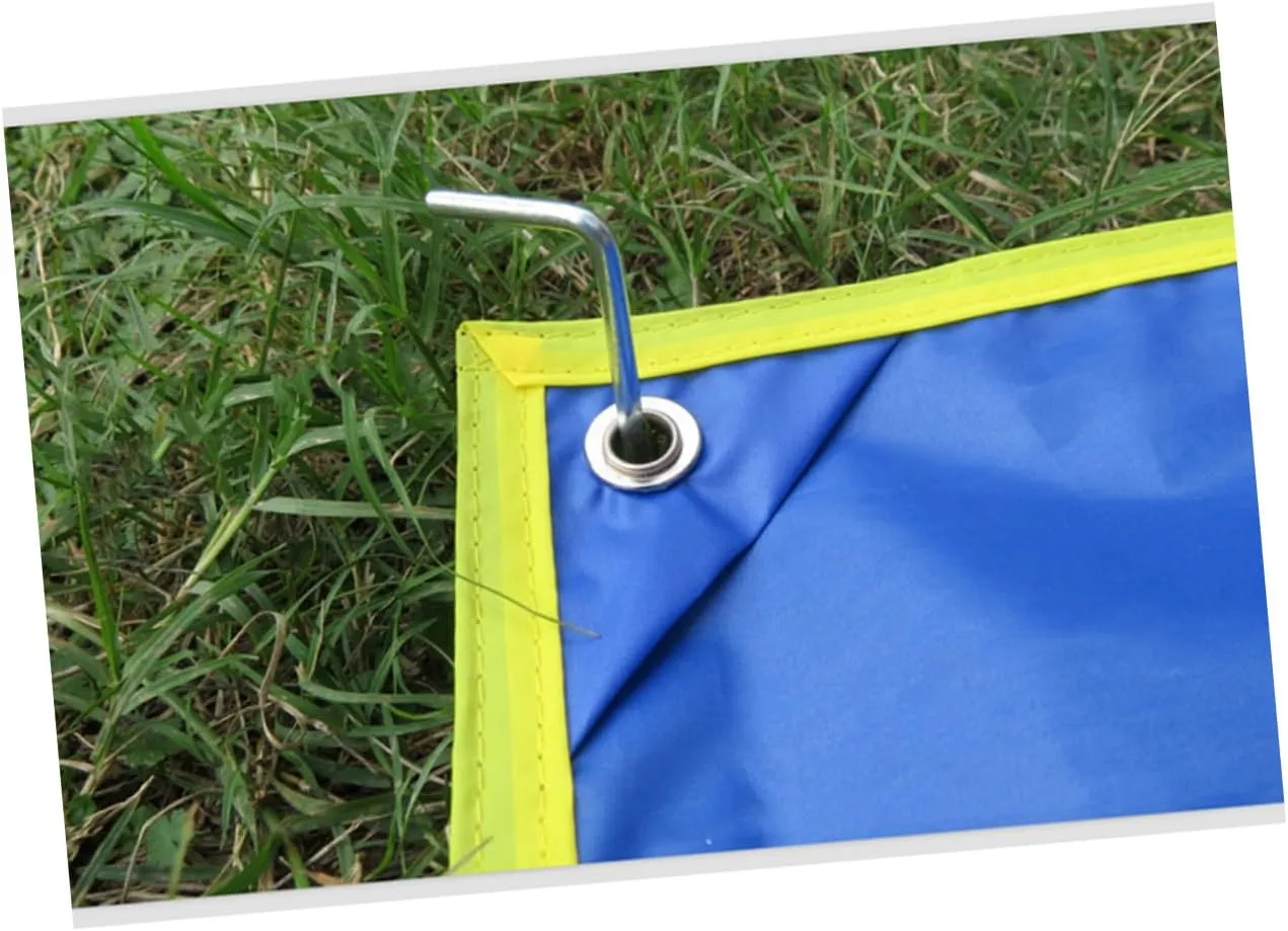 Yardwe 2pcs Portable Camping Tarp Outdoor Blanket for Grass Picnic Rug Oxford Cloth Ground Mat Dark