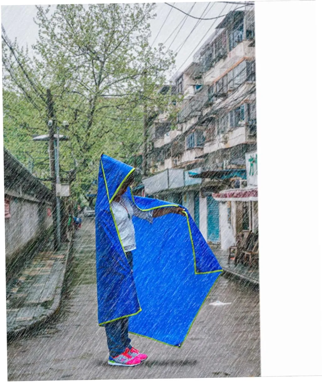 Yardwe 2pcs Portable Camping Tarp Outdoor Blanket for Grass Picnic Rug Oxford Cloth Ground Mat Dark