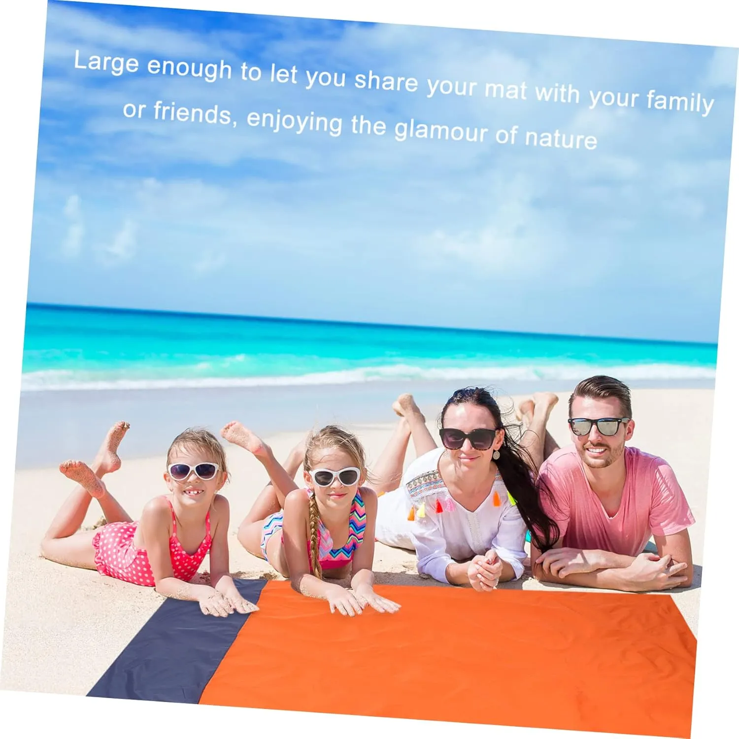 Yardwe 3pcs Family Size Waterproof Picnic Mat Portable Foldable Durable Nylon Comfortable Beach Mat