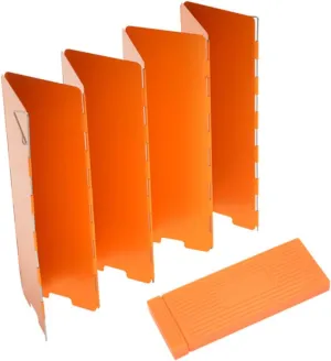 Yardwe Folding Stove Wind Screen 8 Plates Windscreen Barbecue Picnic Cooking Shield Outdoor Windscreen Grill Wind Guard for Hiking