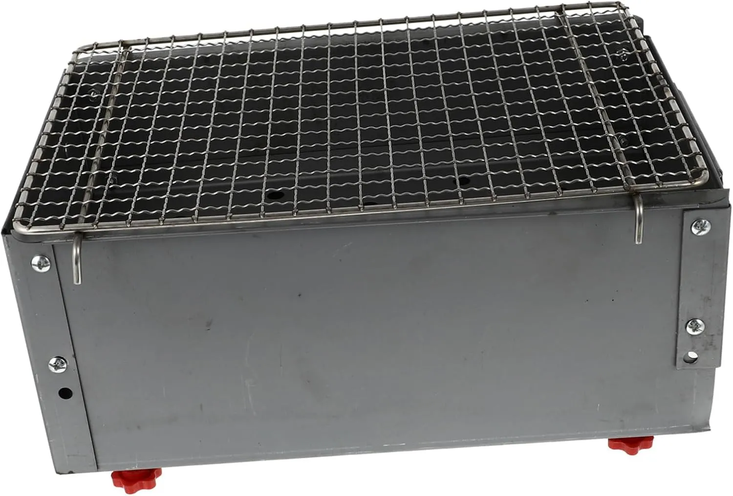 YARNOW Portable Bbq Grill with Mesh Design Heavy Duty Iron Alloy Barbecue Stove for Outdoor Cooking for Camping and Bonfire Activities Fire Resistant and Sturdy