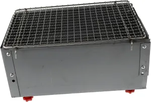 YARNOW Portable Bbq Grill with Mesh Design Heavy Duty Iron Alloy Barbecue Stove for Outdoor Cooking for Camping and Bonfire Activities Fire Resistant and Sturdy