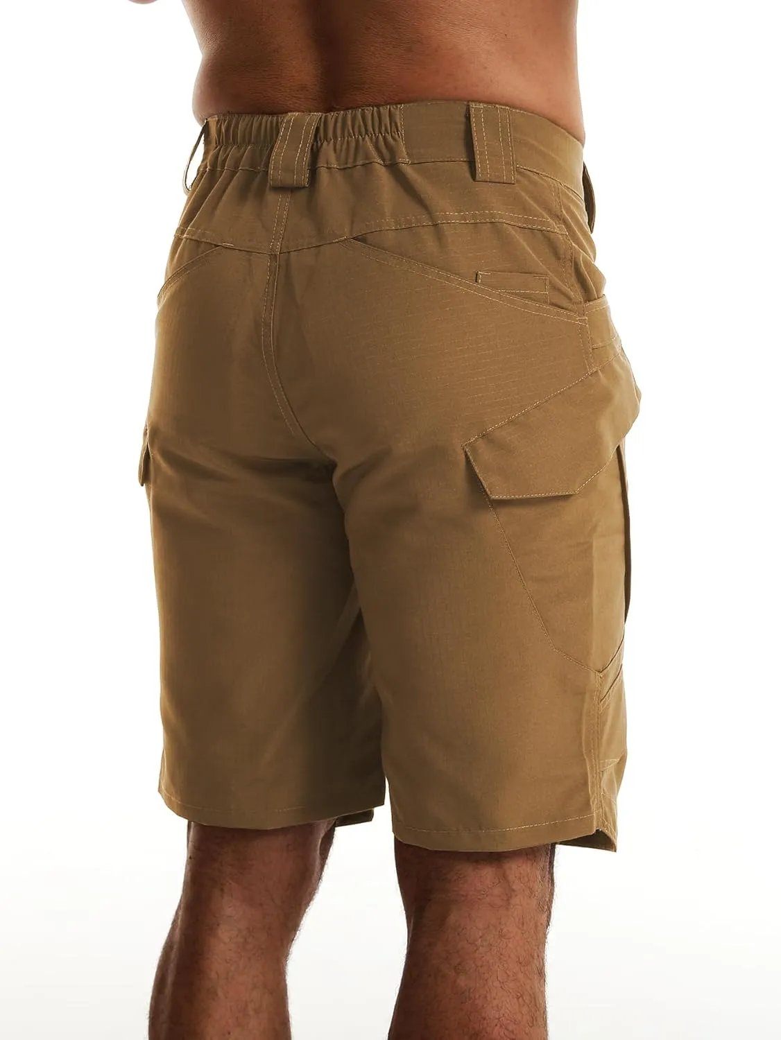 YAXHWIV Men's Hiking Cargo Shorts Lightweight Waterproof Tactical Outdoor Work Shorts with Pockets