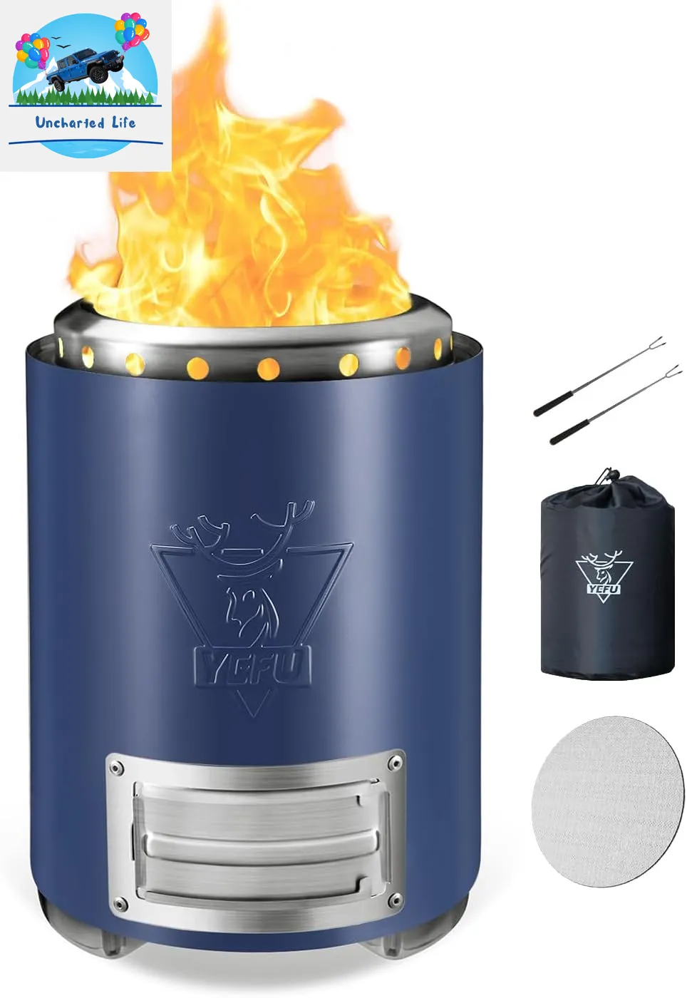 YEFU Tabletop Fire Pit: Portable, Smokeless Outdoor Experience