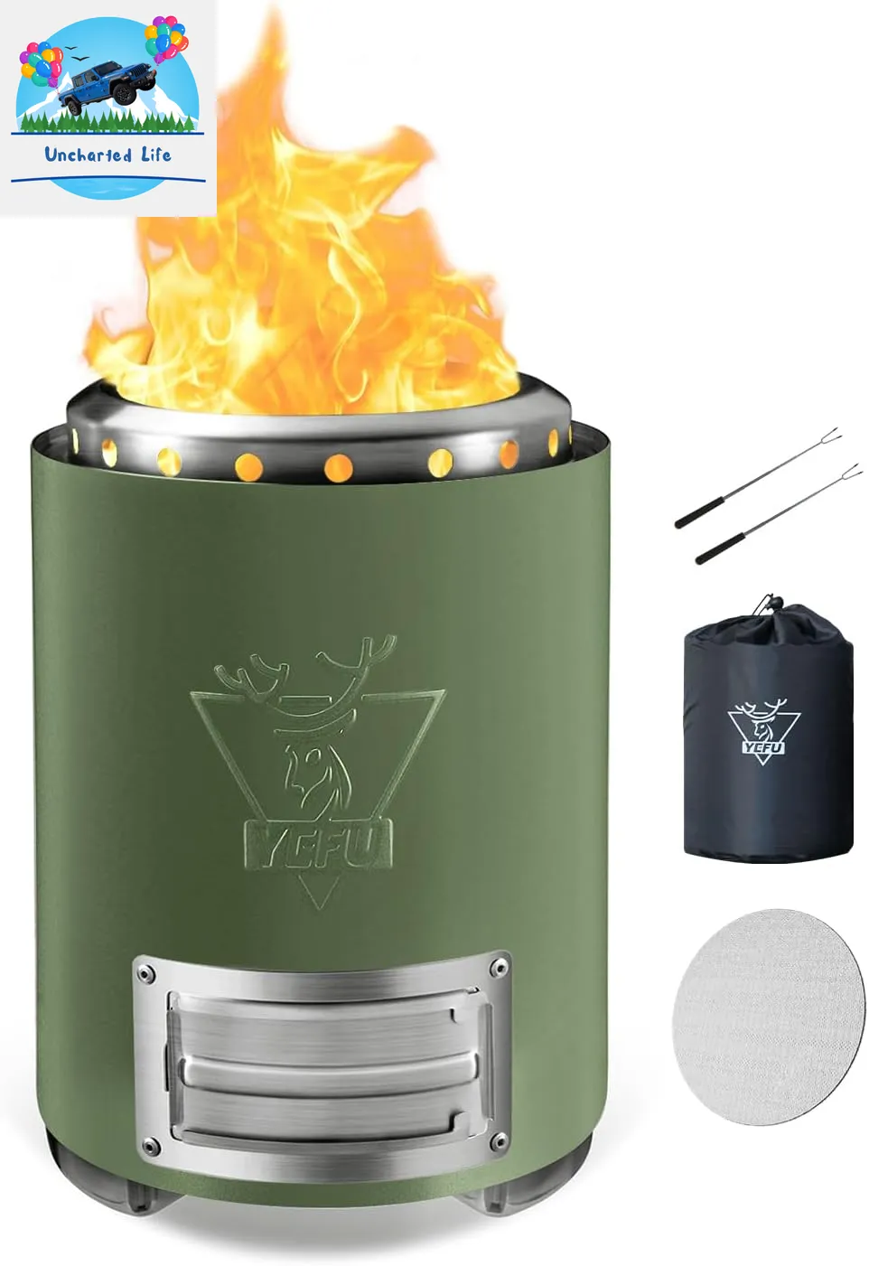 YEFU Tabletop Fire Pit: Portable, Smokeless Outdoor Experience