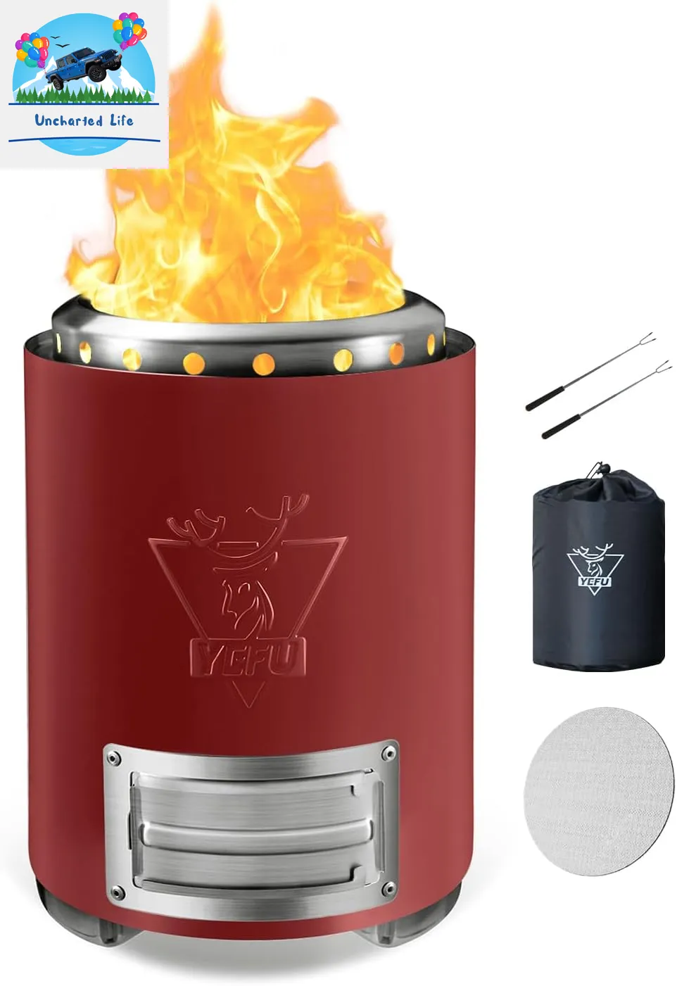 YEFU Tabletop Fire Pit: Portable, Smokeless Outdoor Experience