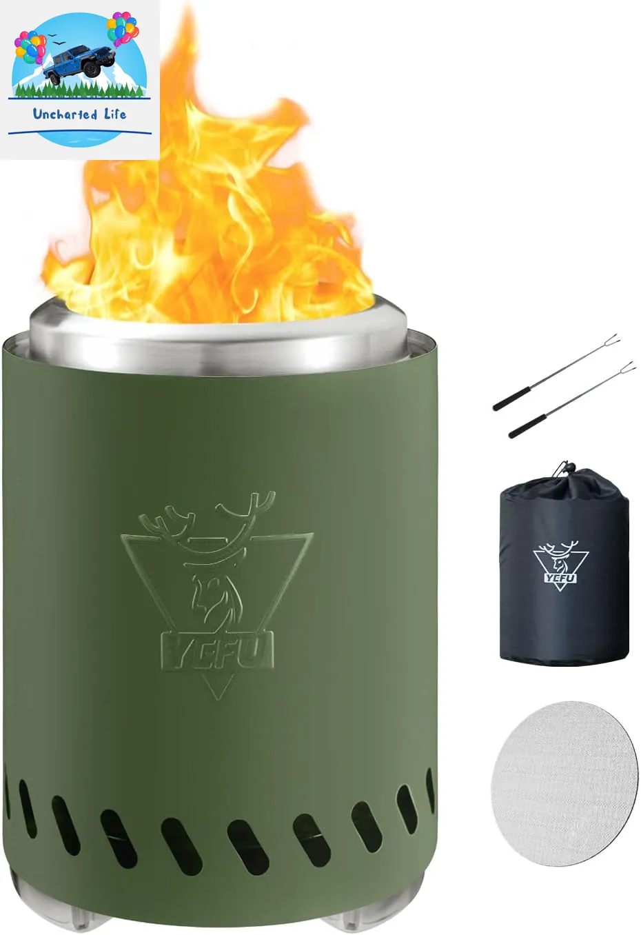 YEFU Tabletop Fire Pit: Portable, Smokeless Outdoor Experience