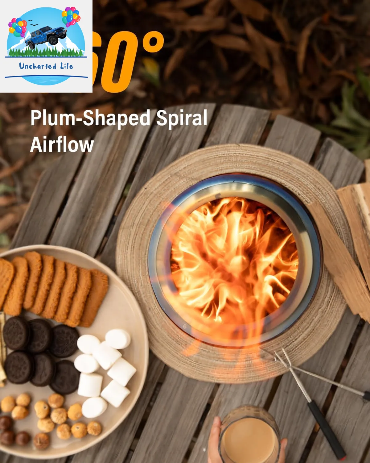 YEFU Tabletop Fire Pit: Portable, Smokeless Outdoor Experience