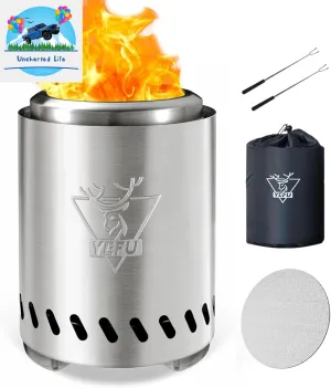 YEFU Tabletop Fire Pit: Portable, Smokeless Outdoor Experience