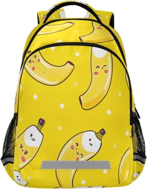 Yellow Bananas Design Waterproof Backpack - Casual Outdoor Sports Daypack with Ergonomic Shoulder Straps#357