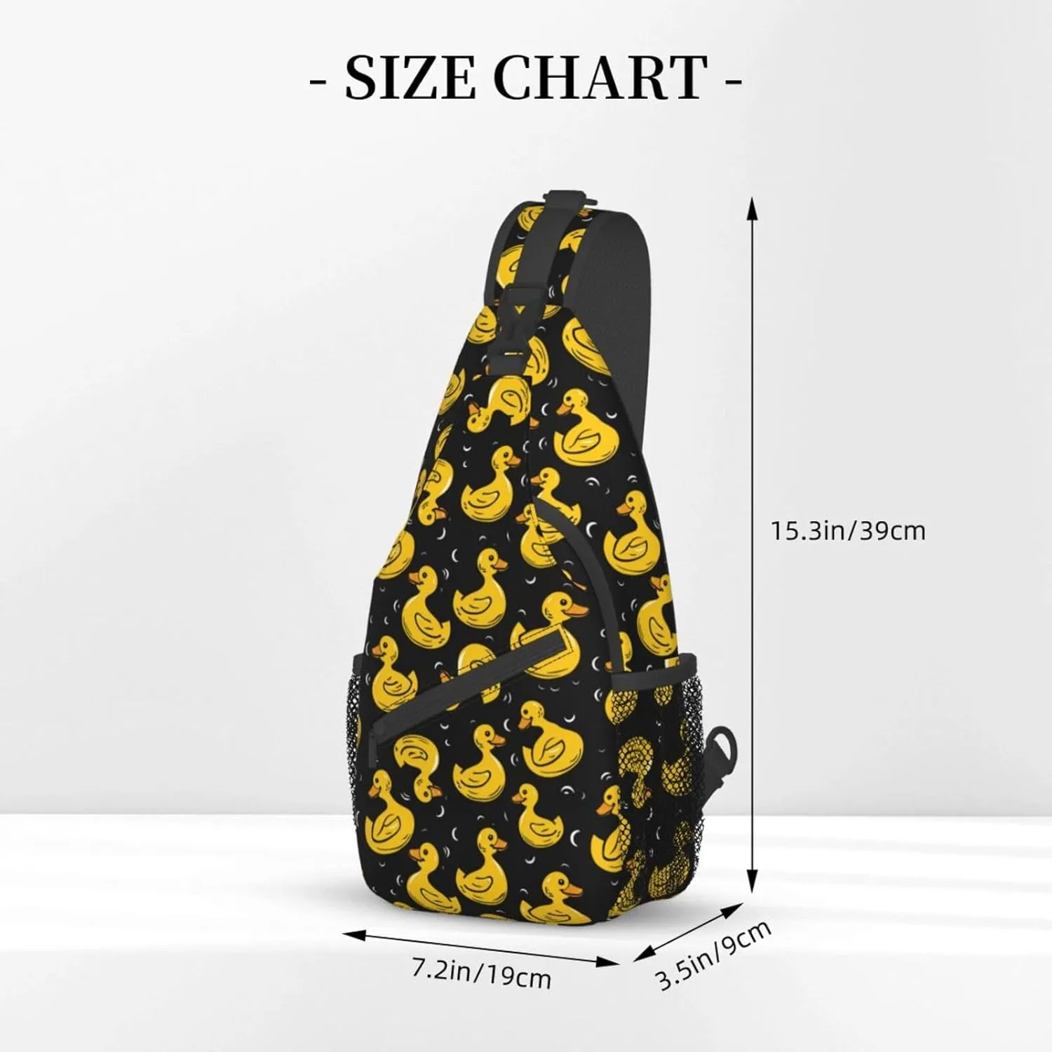 Yellow Rubber Ducks Cartoon Ducks Sling Backpack Hiking Backpack Crossbody Bag Sports Lightweight And waterproof Chest Bag Shoulder Bag For Women Men