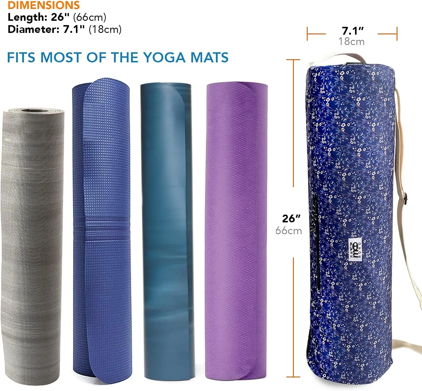 Yoga Mat Bag Cover Adjustable Strap Waterproof Light Weight Foldable