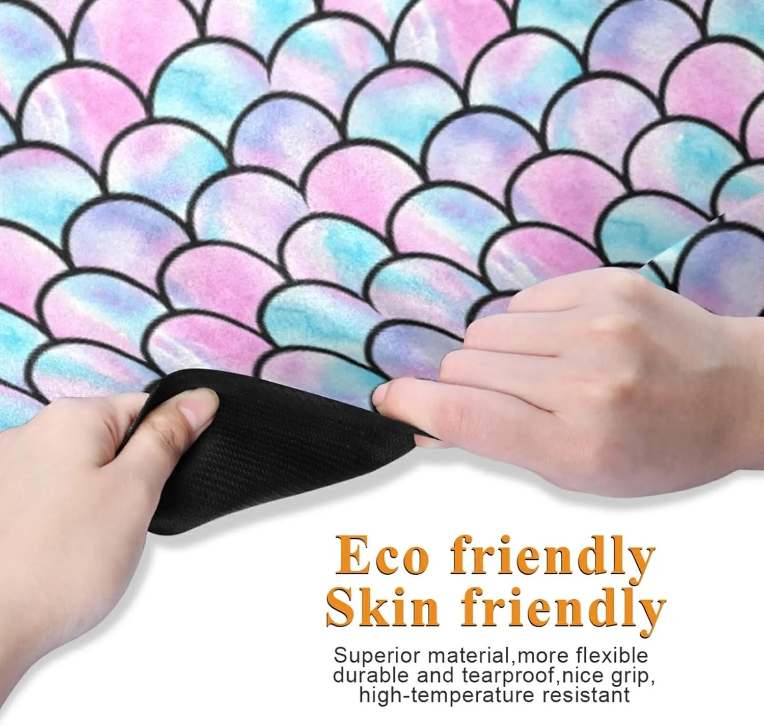 Yoga Mat Non Slip Rubber Fitness Safe Exercise Mat with Bag Durable Folding Workout Mat for Pilates and Floor Exercises