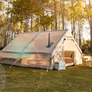 YOLENY Classic Inflatable Camping Tent for 6-12 Person, 4 Season Blow Up Tent with Mesh Windows & Pumps
