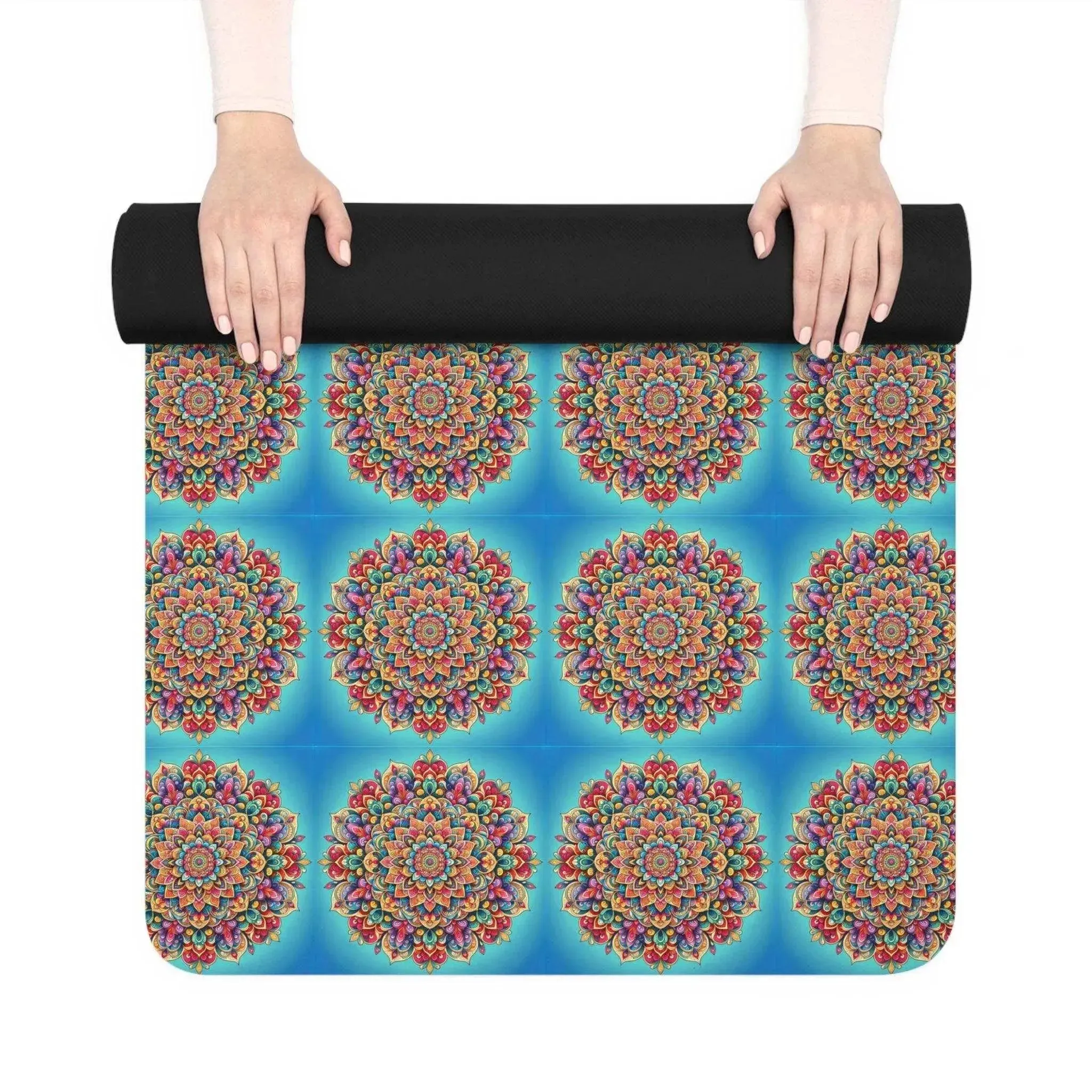 Zen Bloom Mandala Mat #ZenArtBliss.com