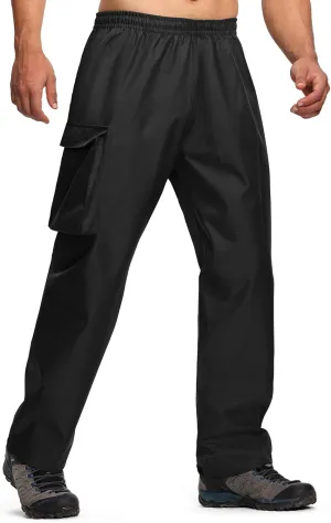 ZITY Men's Rain Over Pants Waterproof Heavy Duty Thick Hiking Pants Golf Pants with Lightweight Packable Bag
